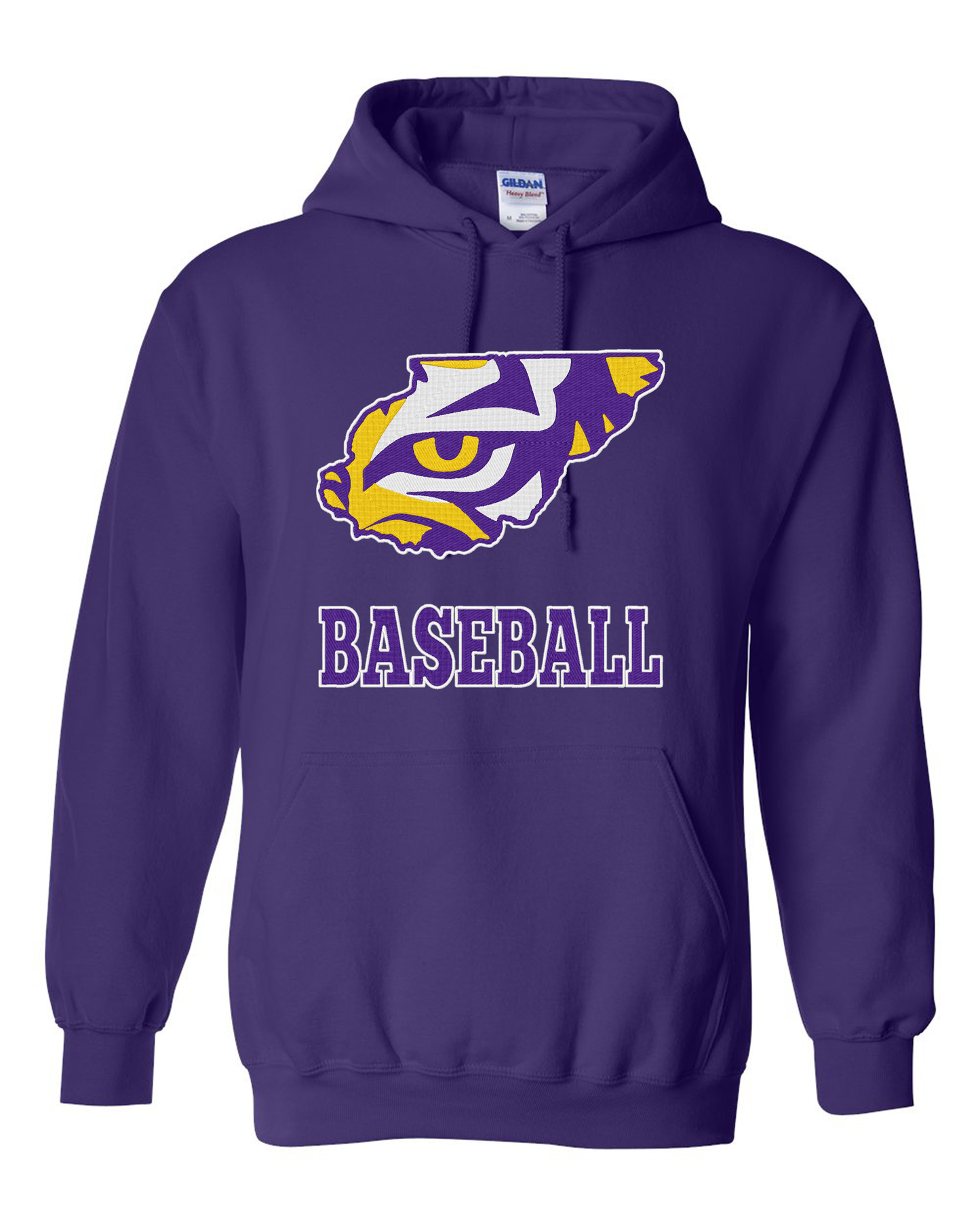 " Union County Baseball " Embroidery Hooded Sweatshirt