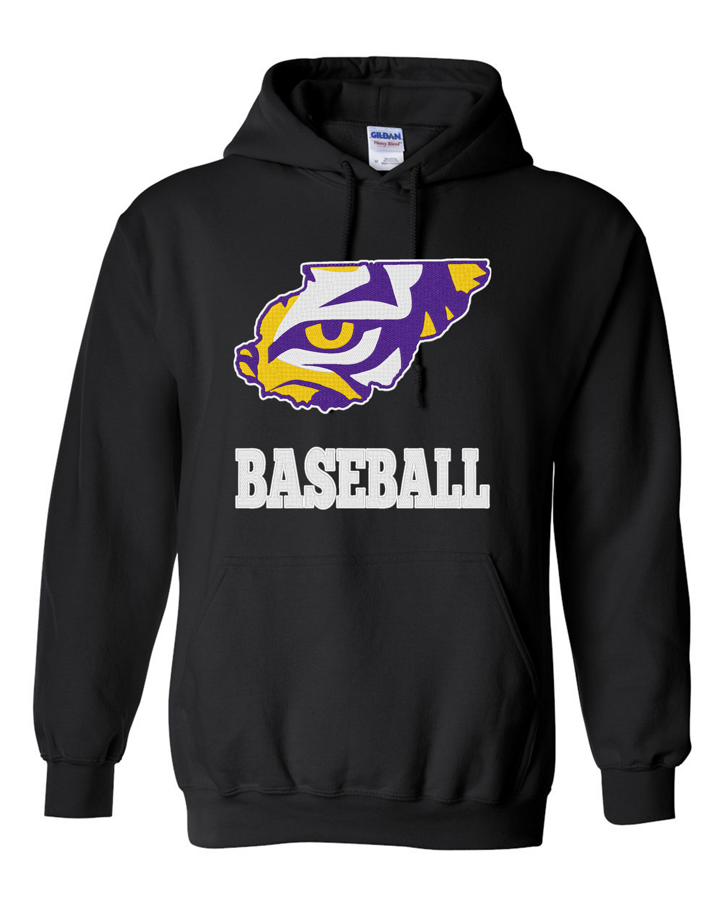 " Union County Baseball " Embroidery Hooded Sweatshirt