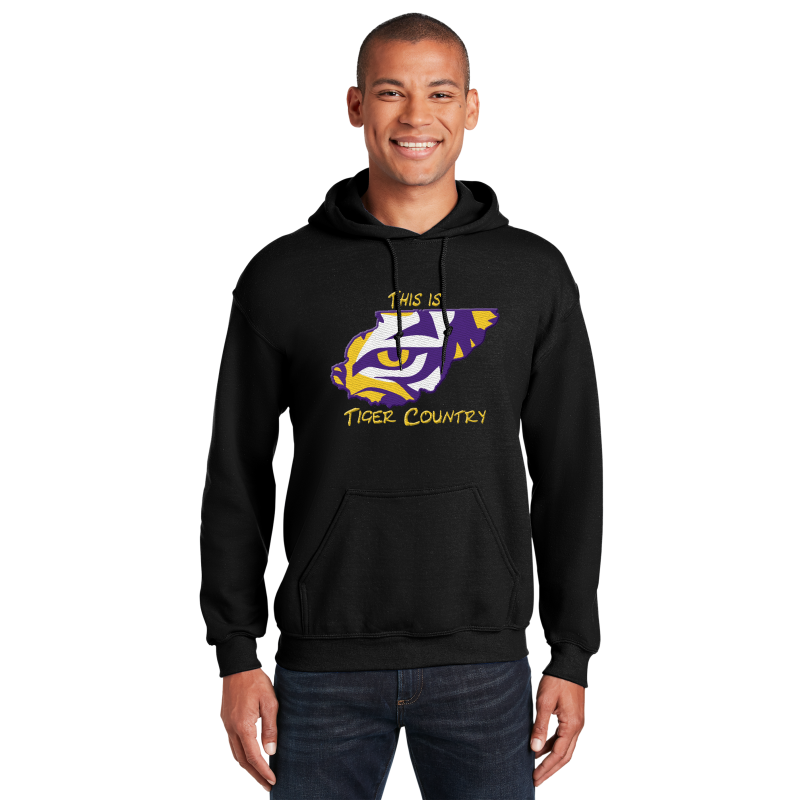 " This is Tiger Country" Embroidery Hooded Sweatshirt