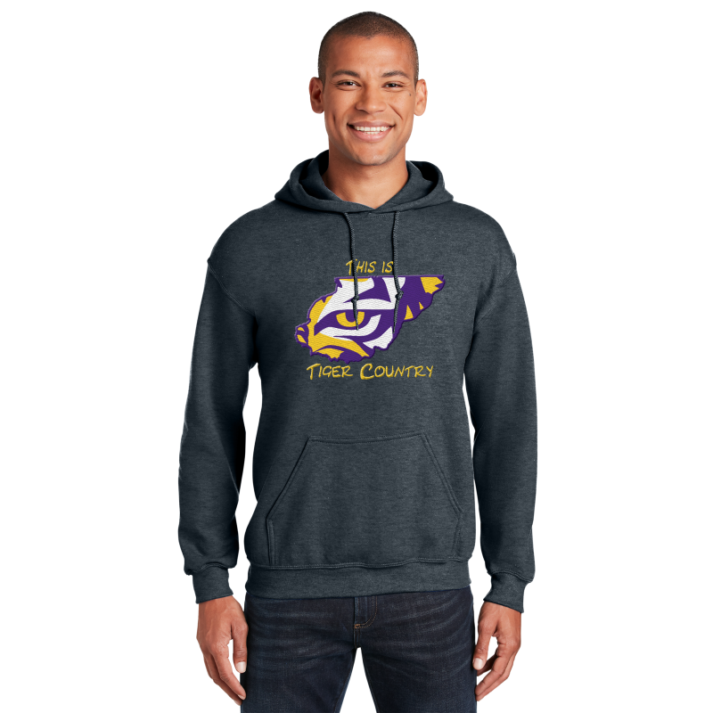 " This is Tiger Country" Embroidery Hooded Sweatshirt