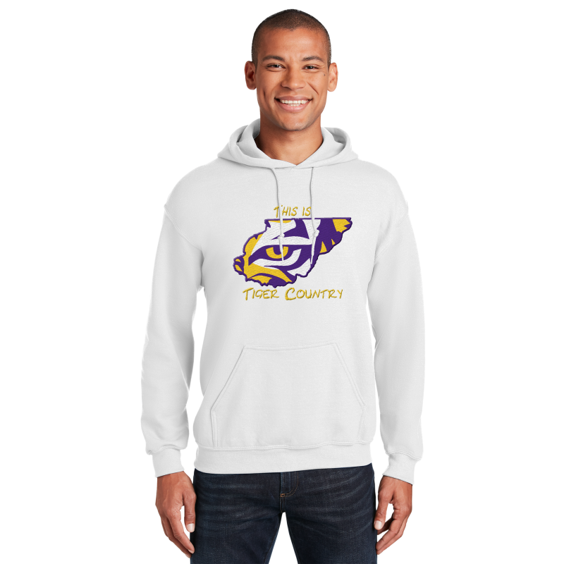 " This is Tiger Country" Embroidery Hooded Sweatshirt