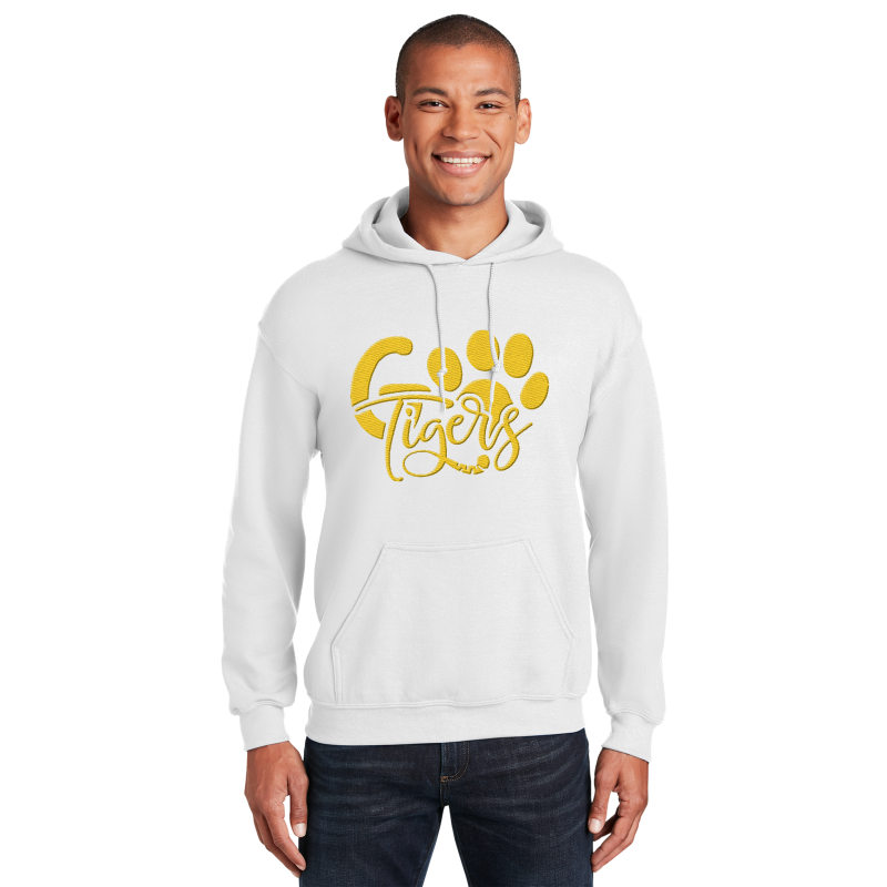 " GO TIGERS " Embroidery Hooded Sweatshirt